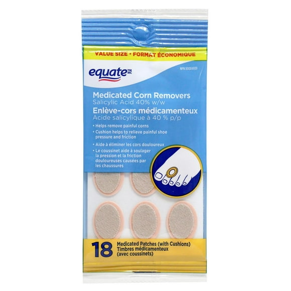 Equate Medicated Corn Removers - Value Size, Cushion, 18 Count, One Size