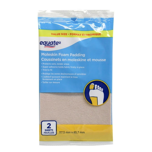 Equate Moleskin Foam Padding, 2 Count 