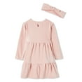 thumbnail image 2 of Ensemble 2 pièces avec robe en velours George pour petites filles, 2 of 2