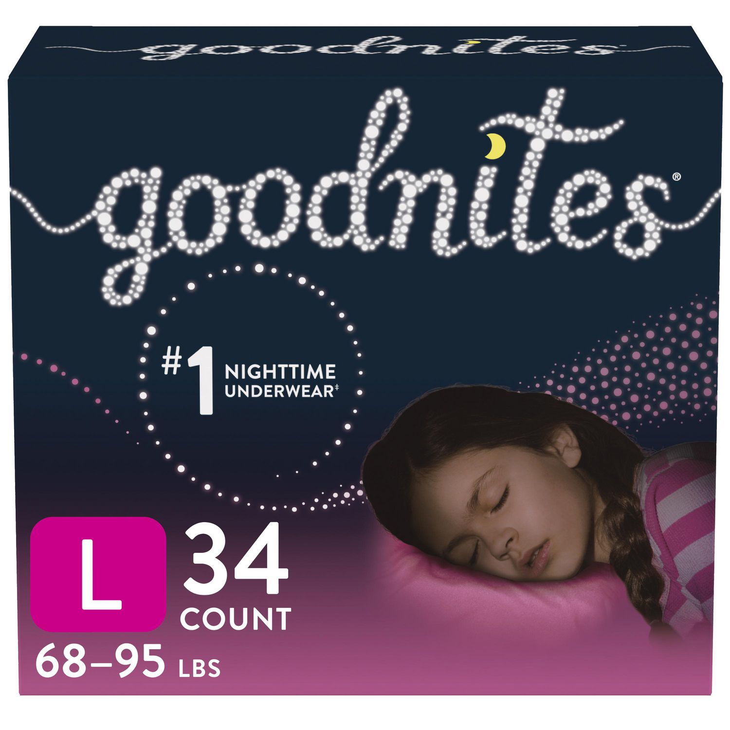 Goodnites Durable Underwear Starter Kit Large/X-Large Girl, 7-Count 
