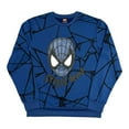 thumbnail image 1 of Marvel Mens Spider-man Spider Web Long Sleeve Pullover Crew, 1 of 4