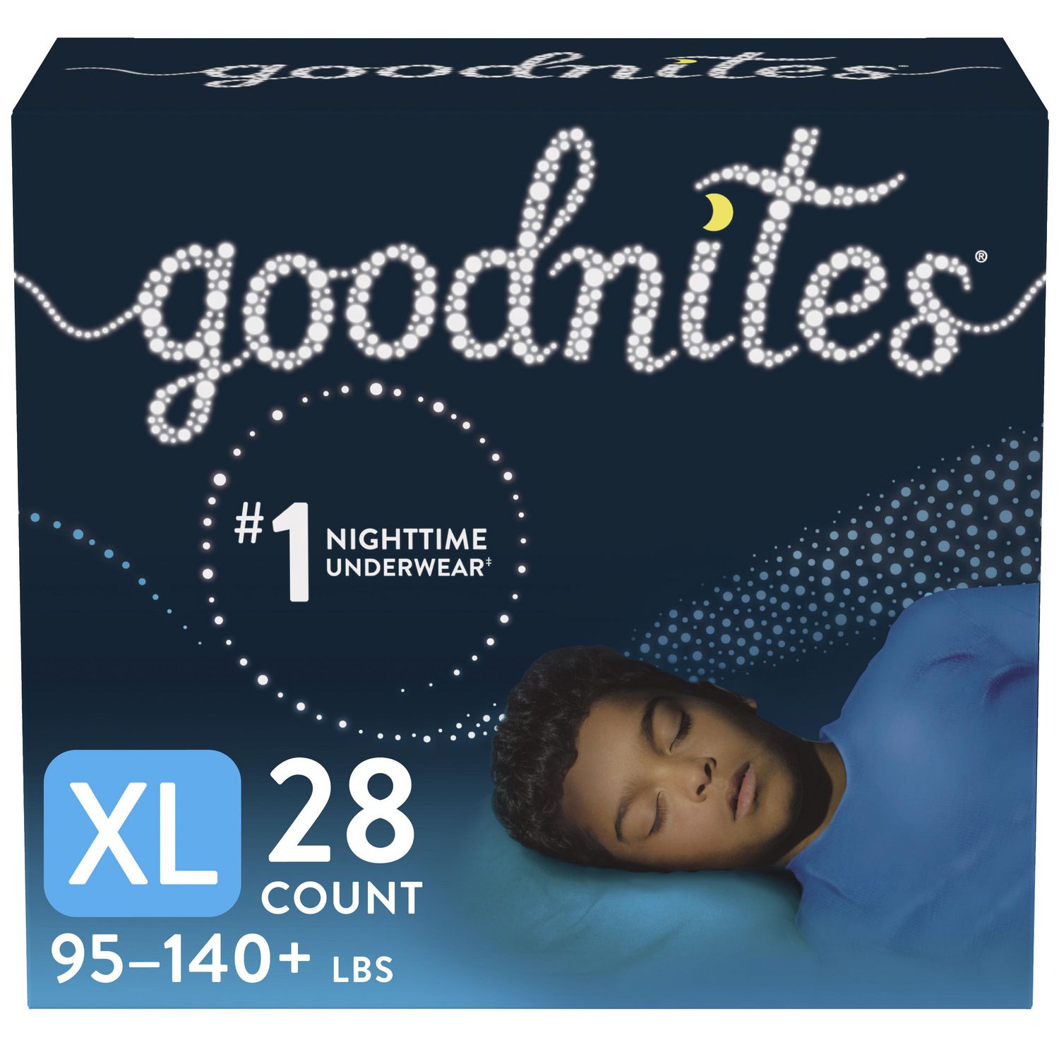 Goodnites Boys' Nighttime Bedwetting Underwear, Giga Pack, XS, S/M