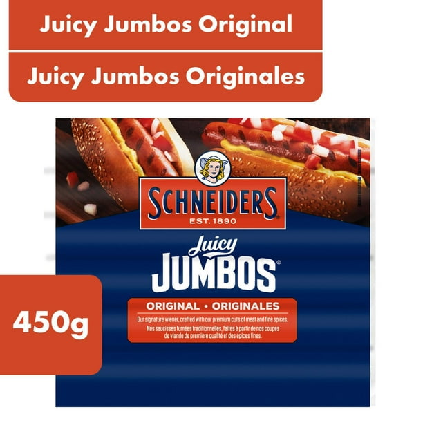 Saucisses fumées originales Juicy Jumbos Schneiders 6 Saucisses fumées, 450 g