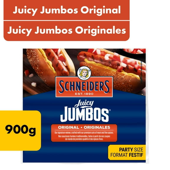 Saucisses fumées originales Juicy Jumbos Format familial Schneiders 900 g