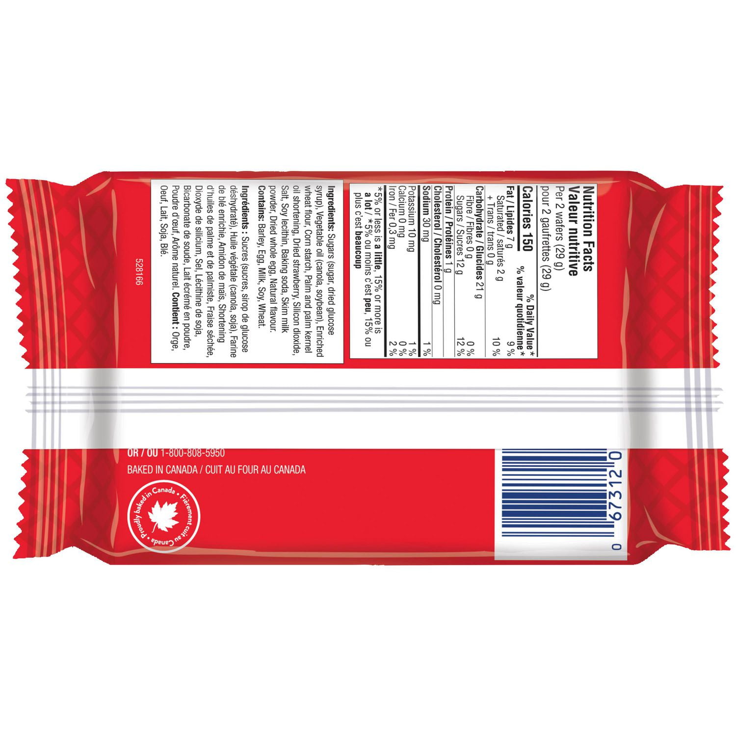 VOORTMAN Strawberry Wafers, Mega Size