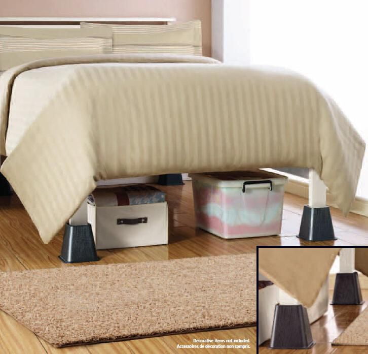 Mainstays Bed Risers, Black Set of 4 Walmart Canada