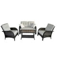 thumbnail image 2 of Sienna 4PC Wicker Patio Set, Taupe, 2 of 3