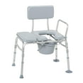 thumbnail image 5 of Drive Medical Gray Padded Seat Transfer Bench with Commode Opening, 5 of 5