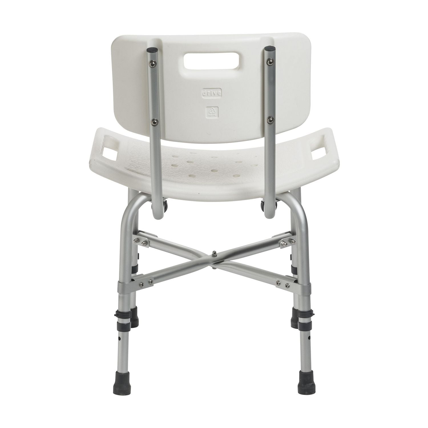 Drive Medical White Bariatric Heavy Duty Bath Bench with Backrest