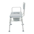 thumbnail image 4 of Drive Medical Gray Padded Seat Transfer Bench with Commode Opening, 4 of 5
