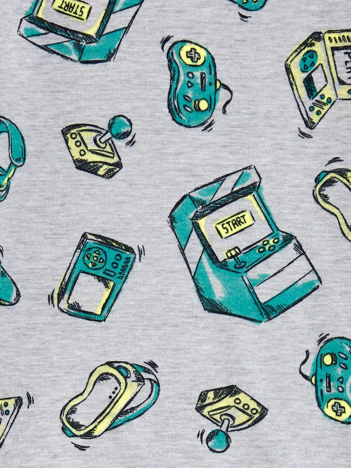 Carter's Child of Mine Big Kid Grey Video Game Pyjama Set