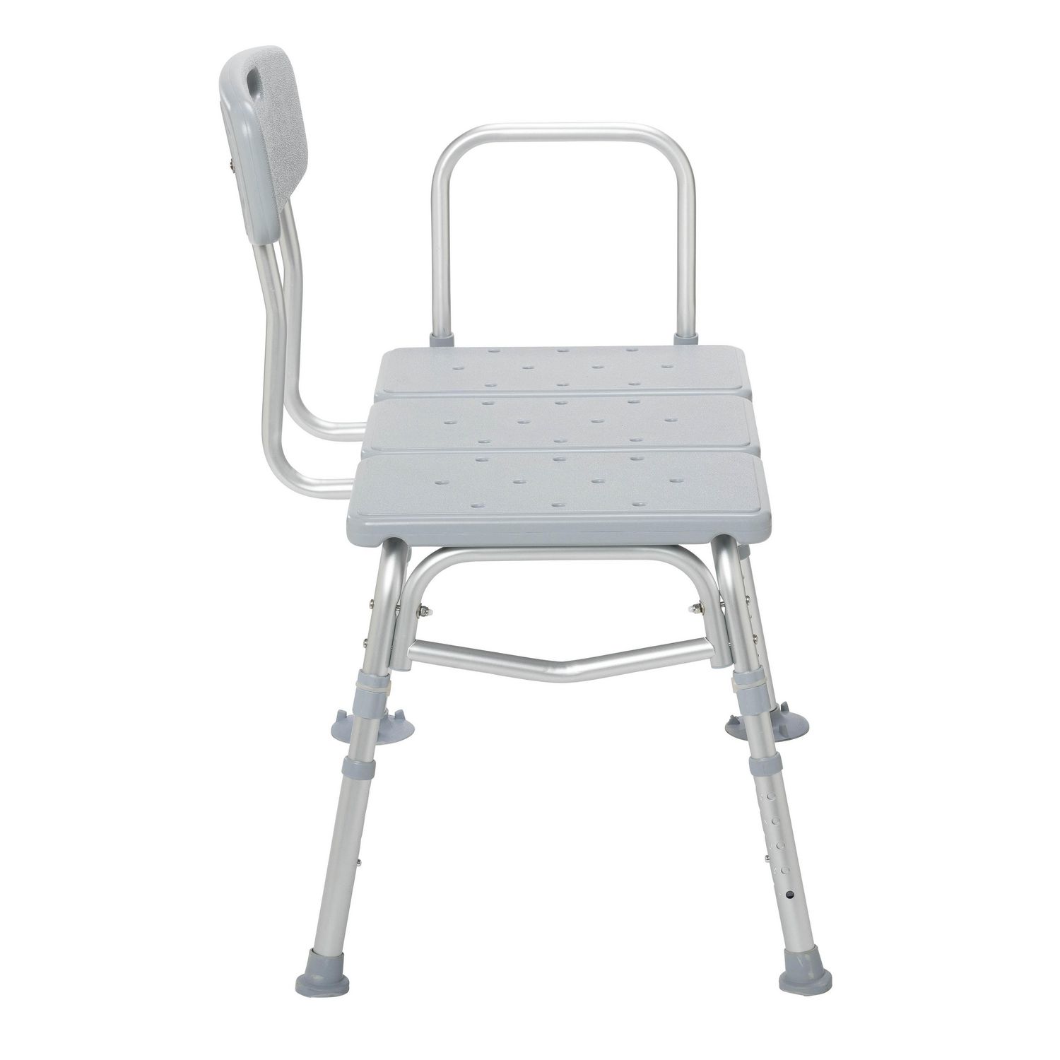 Drive Medical Gray Plastic Tub Transfer Bench with Adjustable