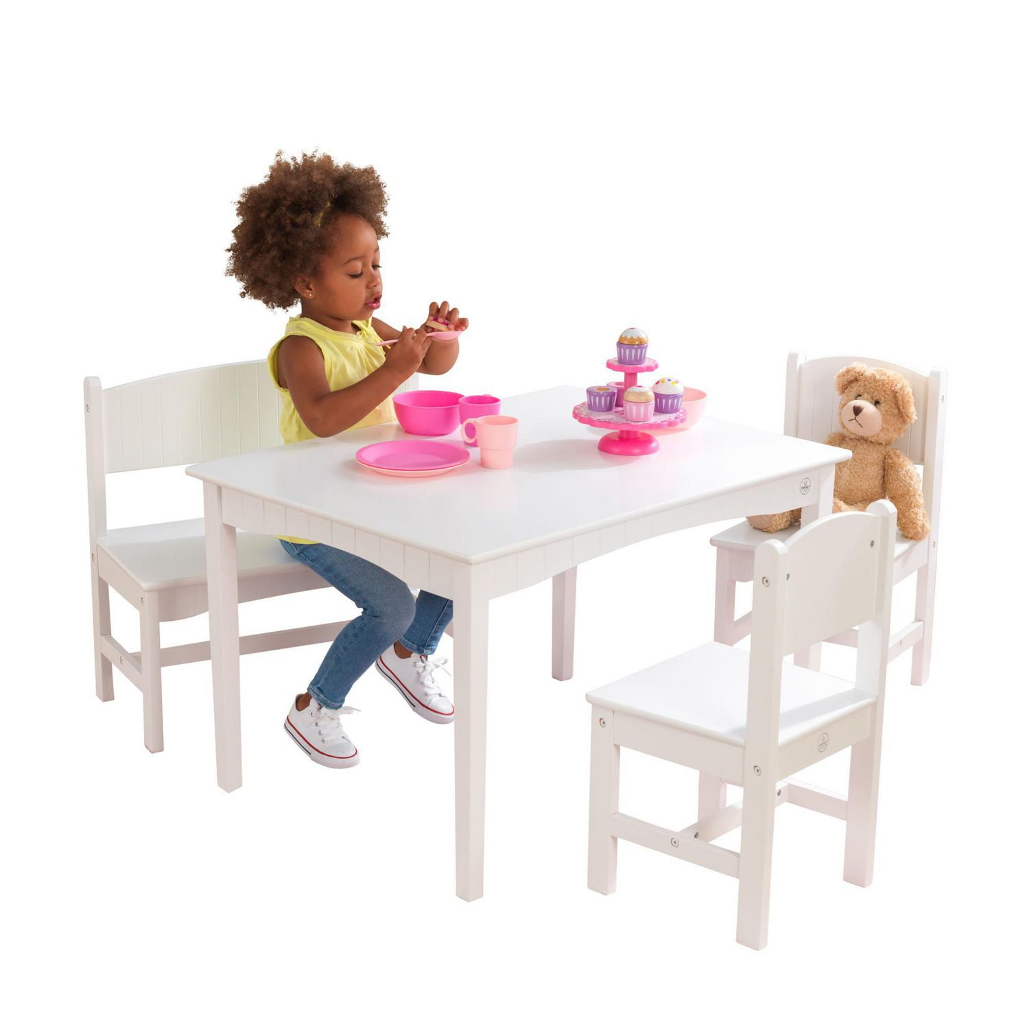 Kidkraft nantucket table 2025 with bench and chairs