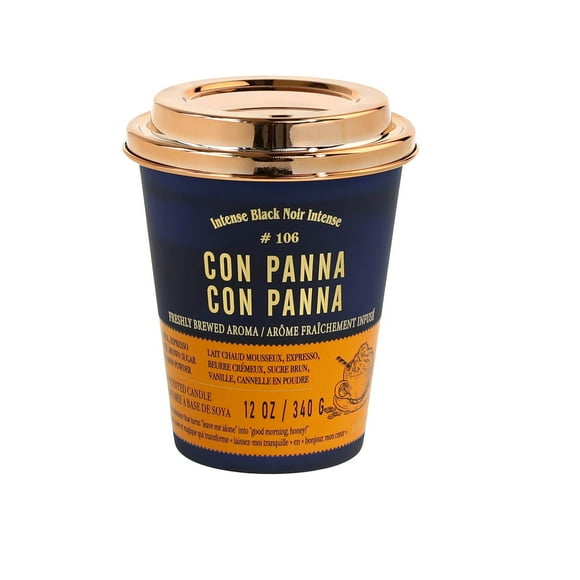 Aroma Light 12oz Con Panna Soy Wax Blended Scented Candle,1 cotton wick