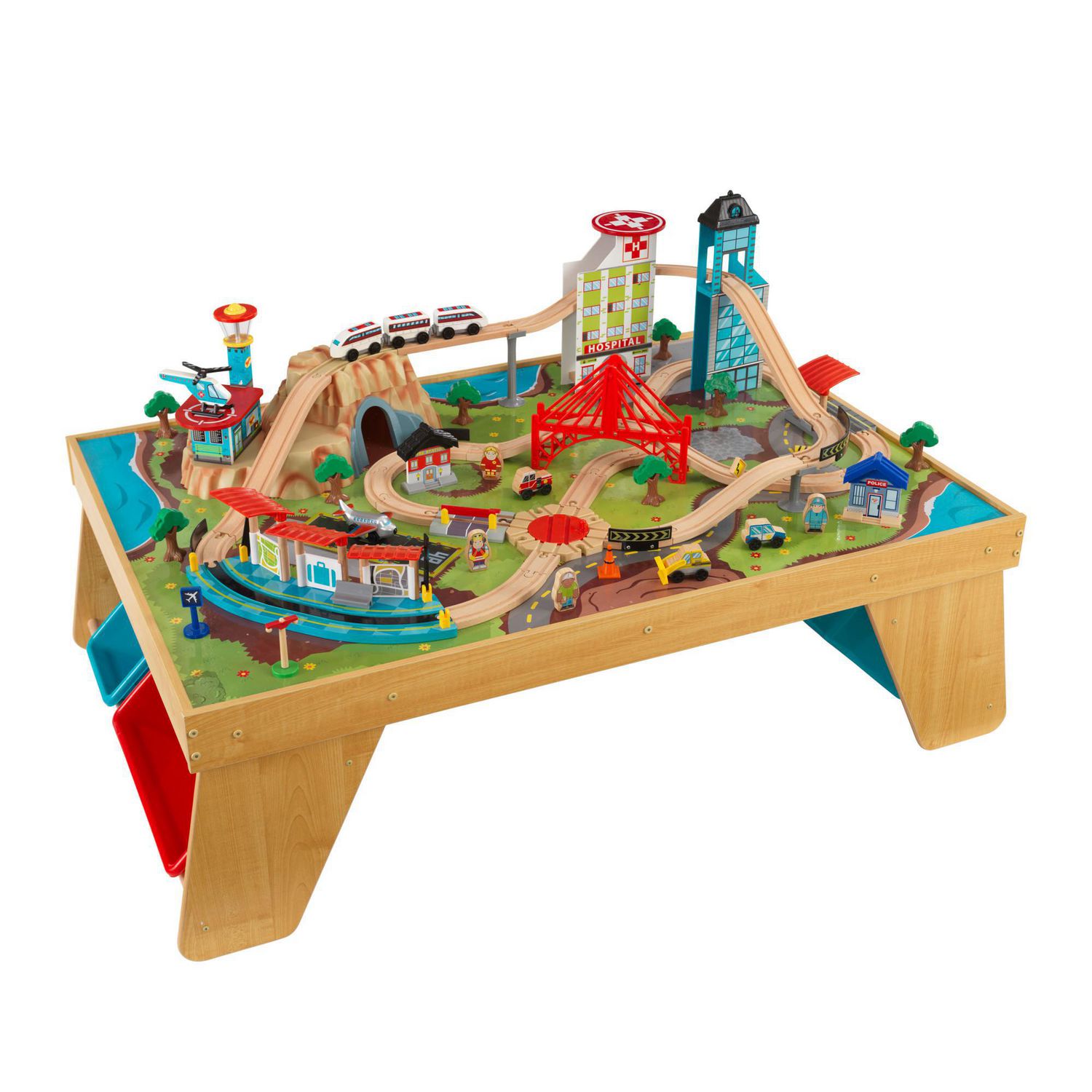 Kidkraft train shop table with storage