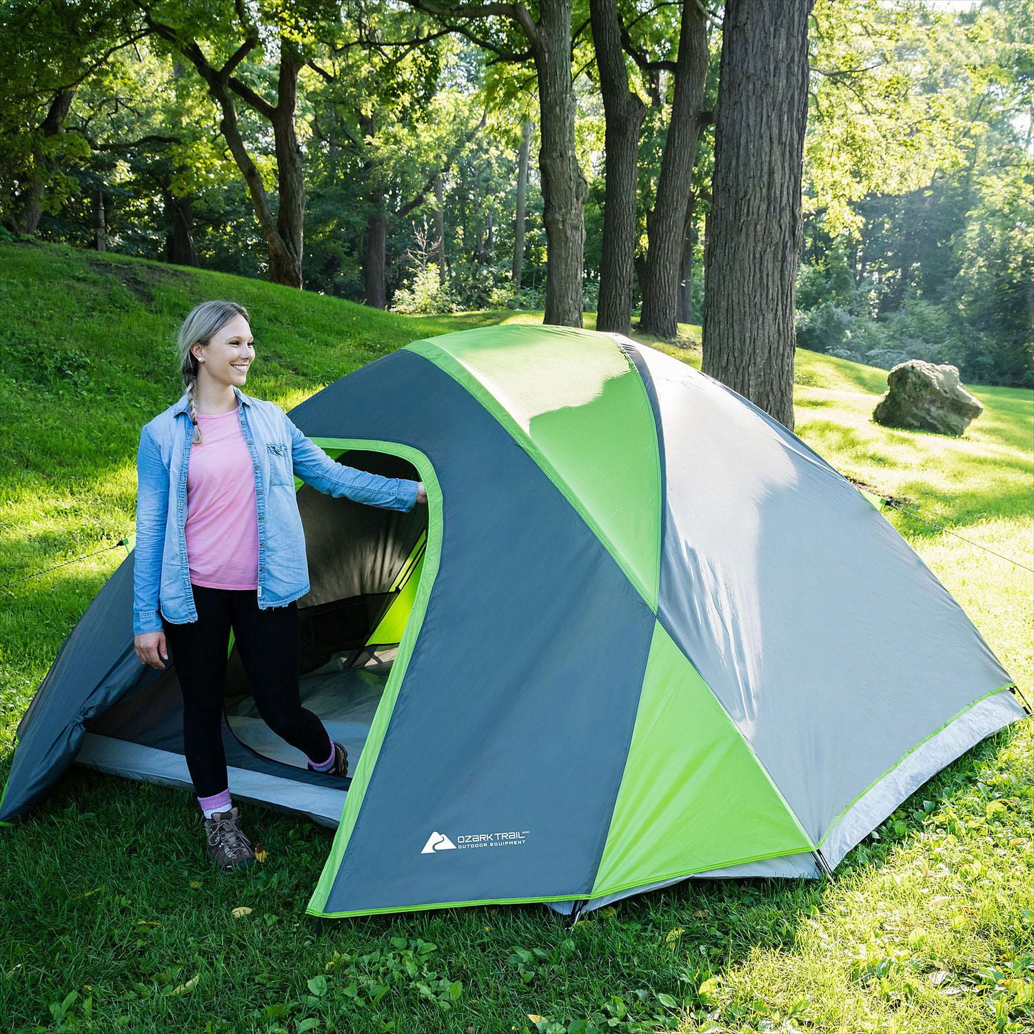 Ozark Trail 5 Person Dome Tent with Full Coverage Rainfly 