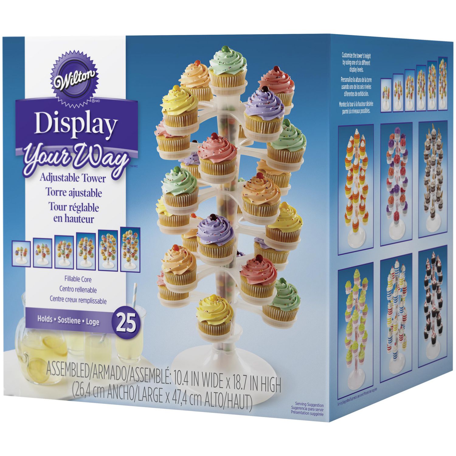 High 47.4 cm Wilton Cupcake and Dessert Stand/Tower Stand 6 Tier 18.7in 