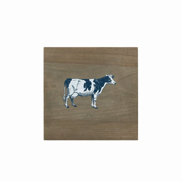 Cadre décor mural de style campagnard de hometrends à motif de vache