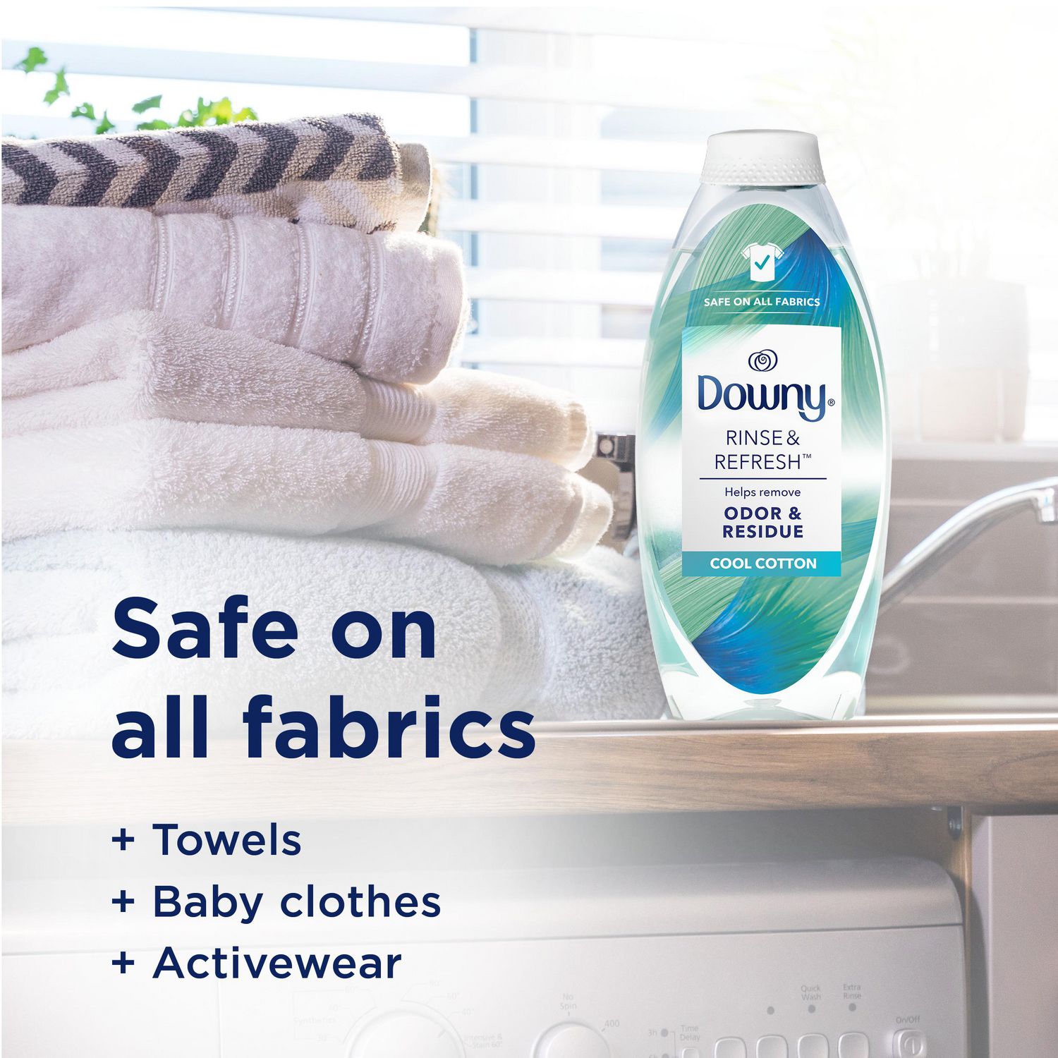 Downy Rinse & Refresh Cool Cotton Liquid Fabric Softener - Shop Softeners  at H-E-B