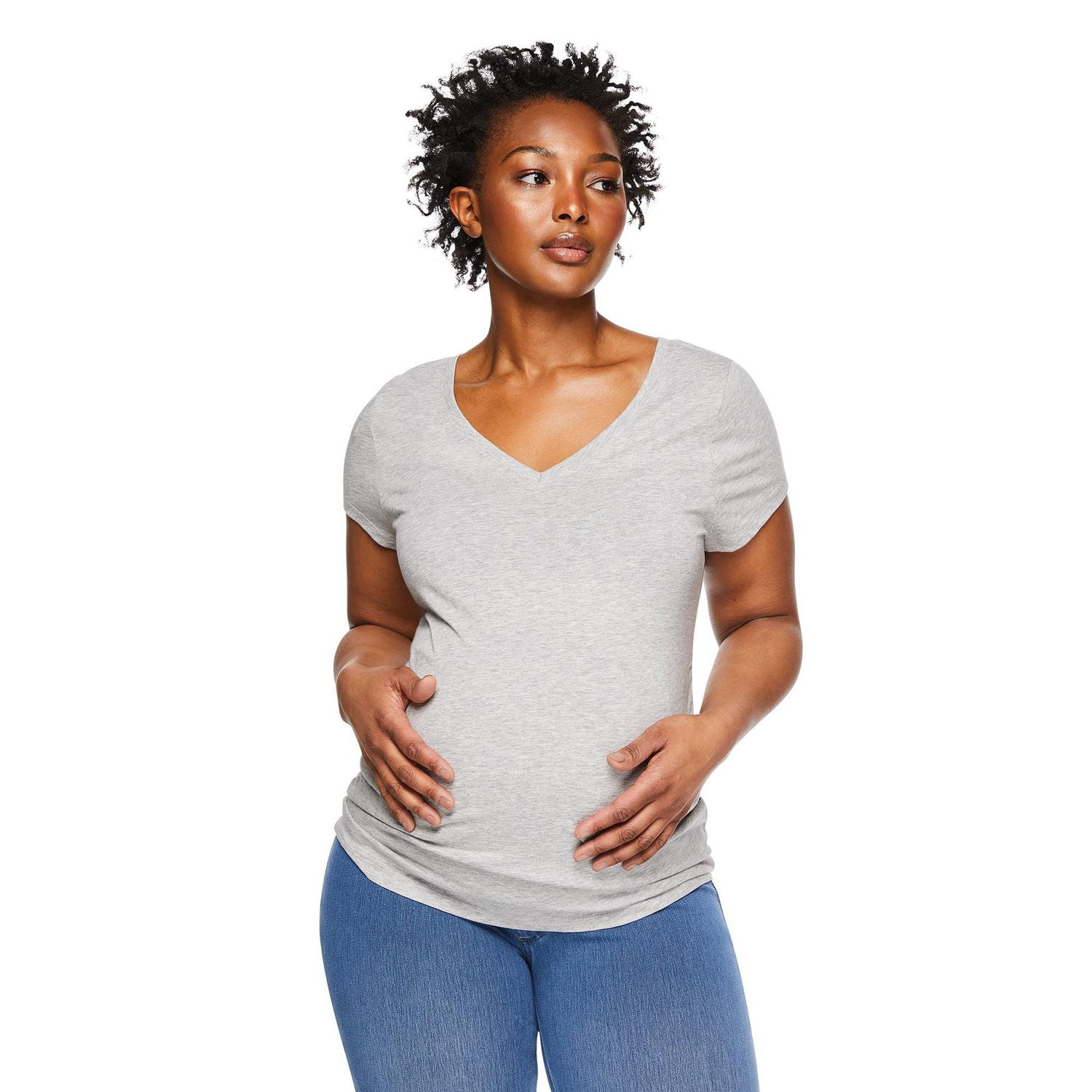 Paisley Sky Maternity Short Sleeve V-Neck Tee