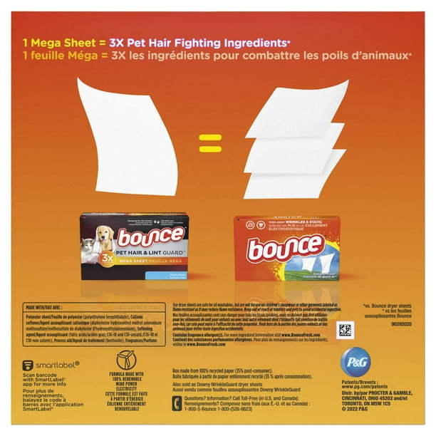 Bounce Dryer Sheets, Outdoor Fresh Scent Fabric Softener Sheets