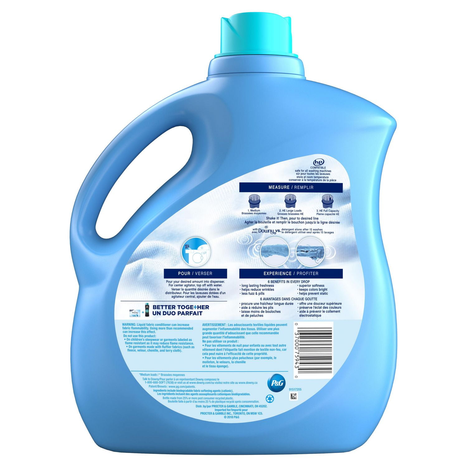 Downy 164 oz. Ultra-Cool Cotton Scent Liquid Fabric Softener (190