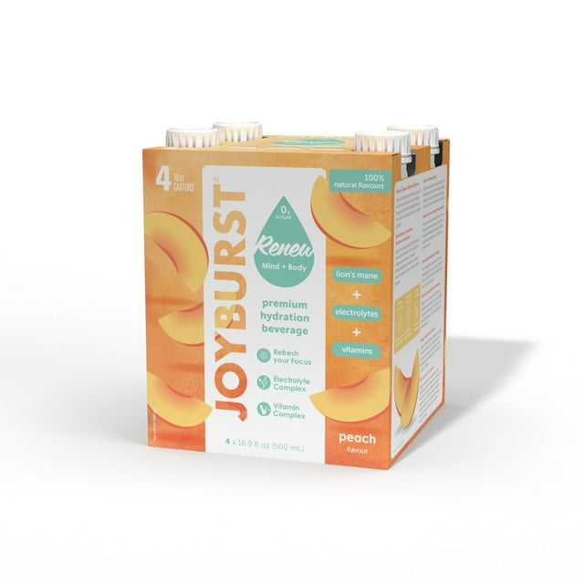 Joyburst Hydratation Pêche, 4 x 500 ml