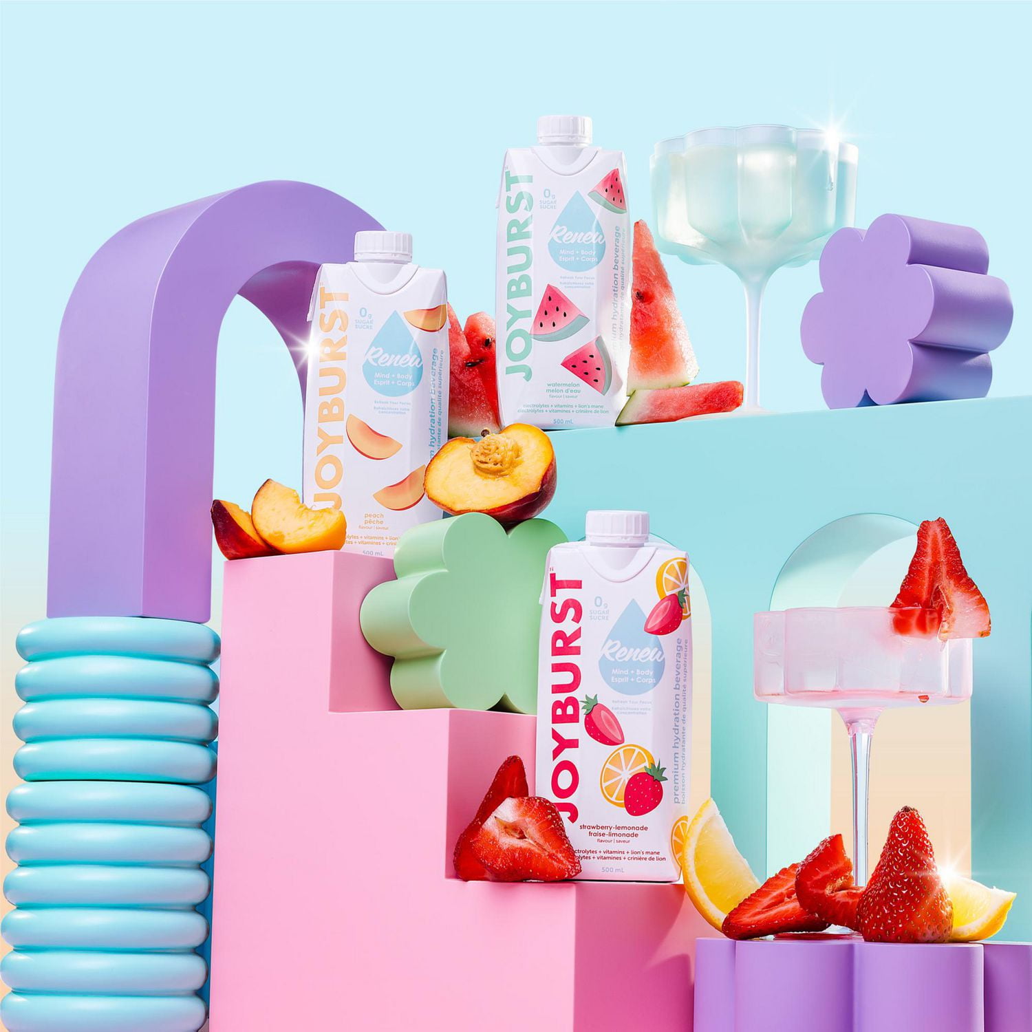 Joyburst Hydration Peach, 4 x 500 ml, 4 x 500 ml