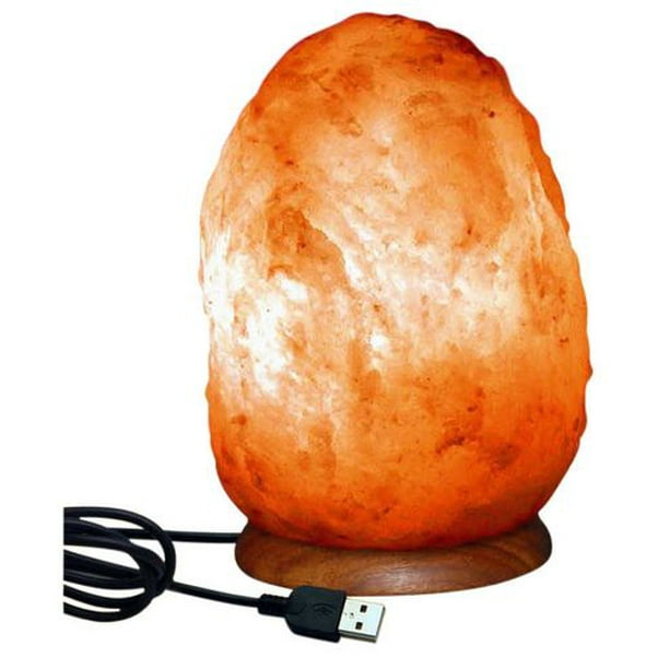 Lampe USB en sel cristallin de l”Himalaya - rose