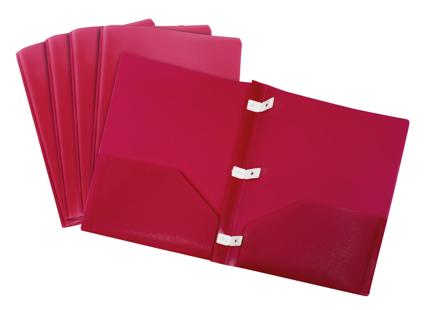 storex-tear-resistant-2-pocket-folder-plastic-prongs-red-18-units