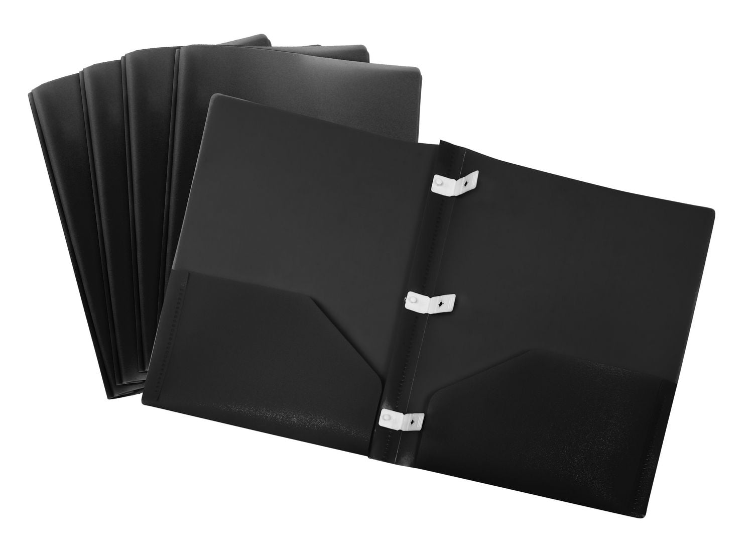 Storex TearResistant 2 Pocket Folder + Plastic Prongs / Black (18 units/pack) Walmart Canada