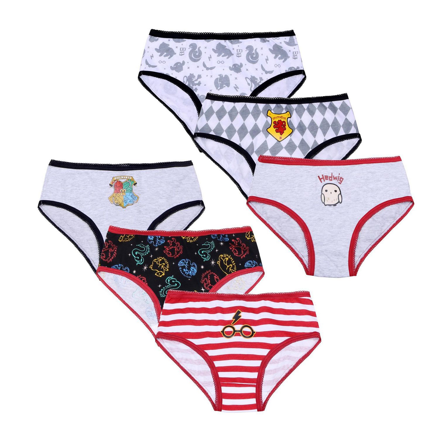 Harry Potter Girls Hogwarts Knickers Pack of 5 
