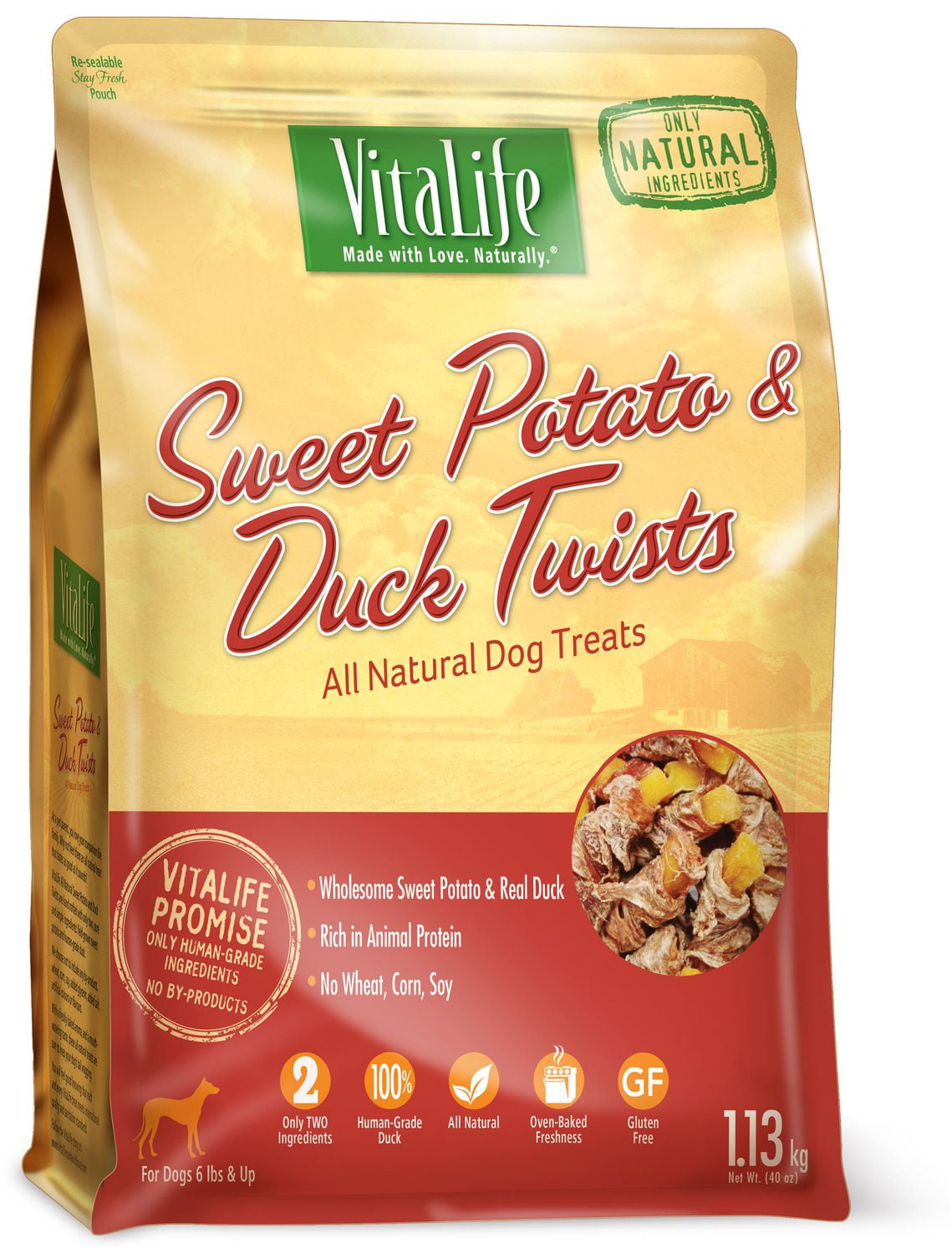 VitaLife Sweet Potato And Duck Twists All Natural Dog Treats Walmart