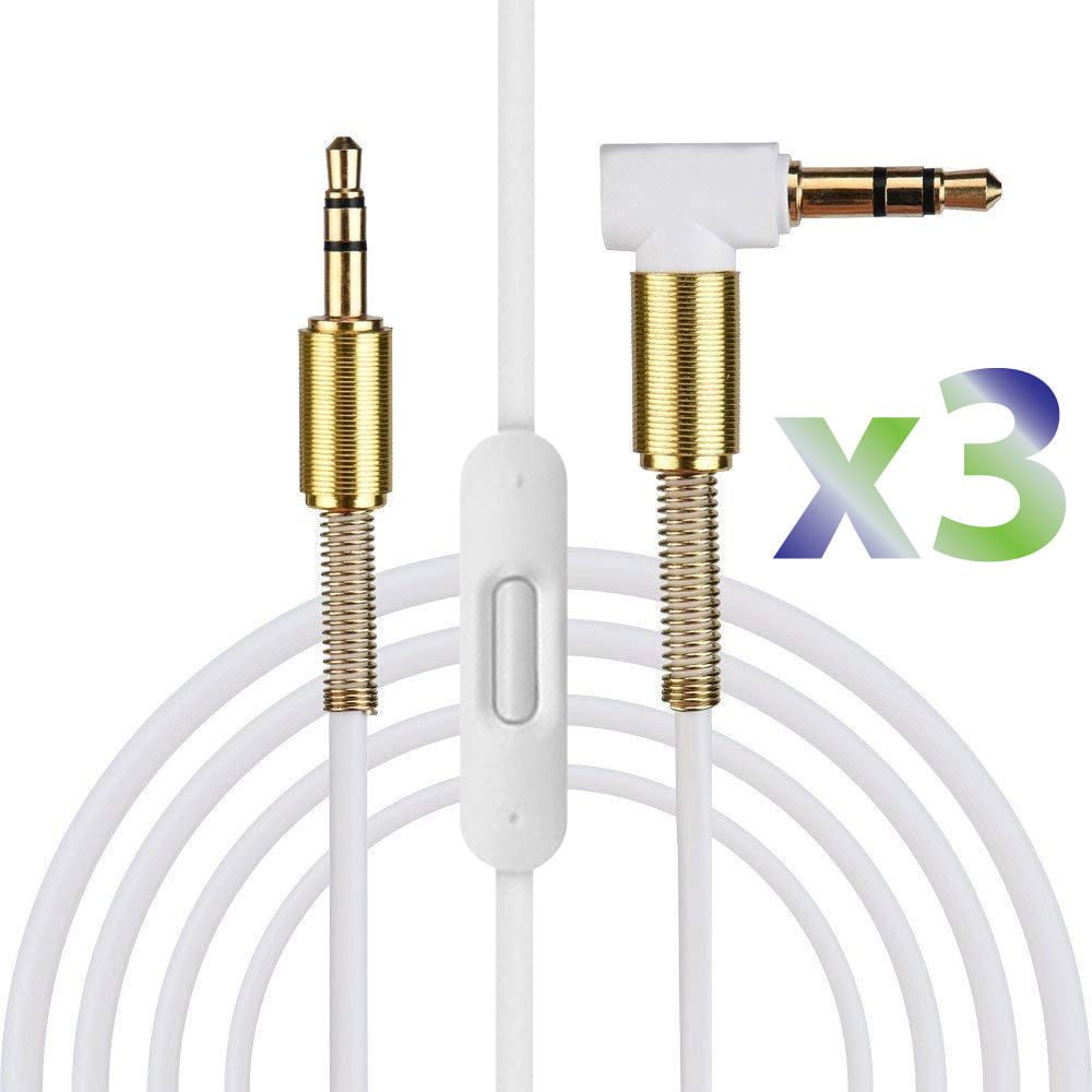 Exian Aux Cable 3.5mm with Microphone 1M White 3/PKG Walmart Canada
