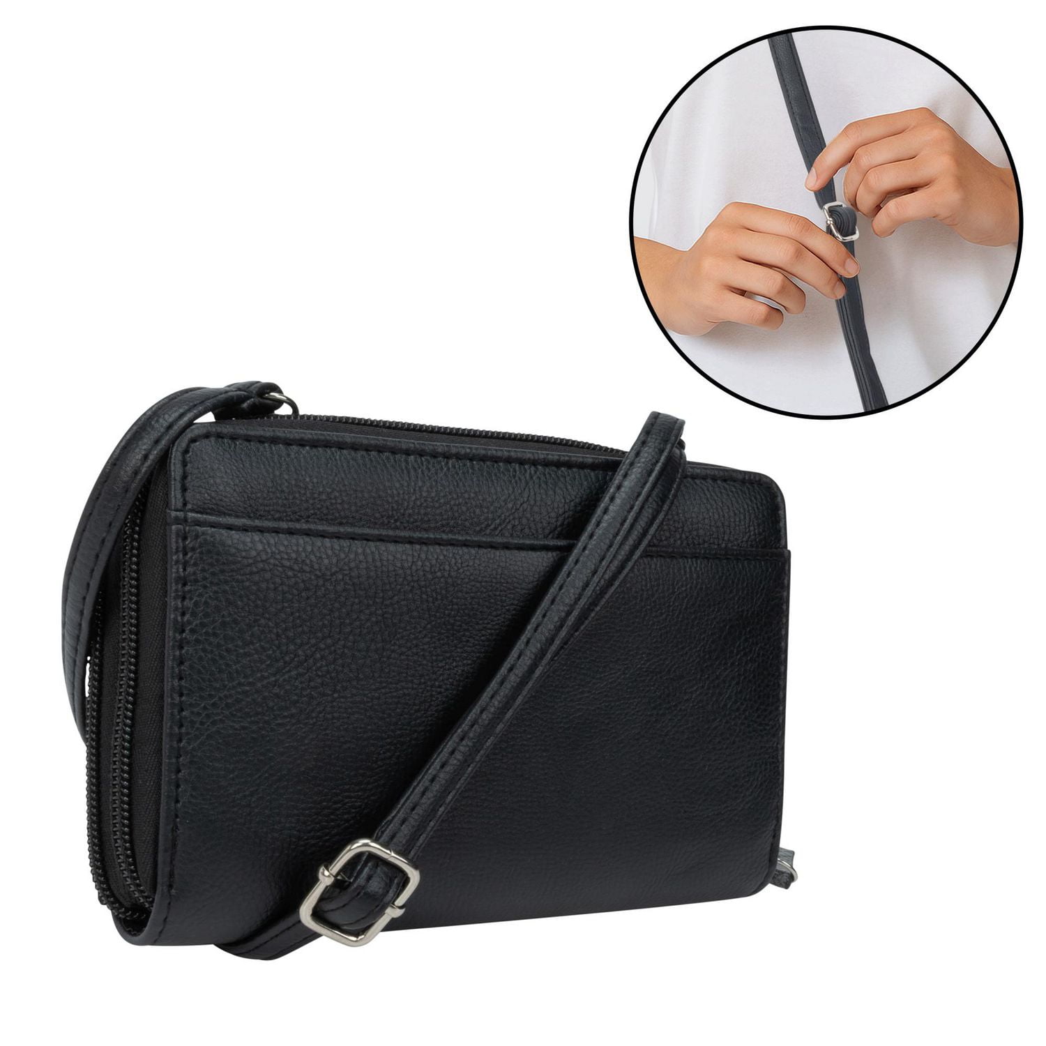 Time And Tru Katie Double Zip Around String Wallet, Zip-around string wallet.