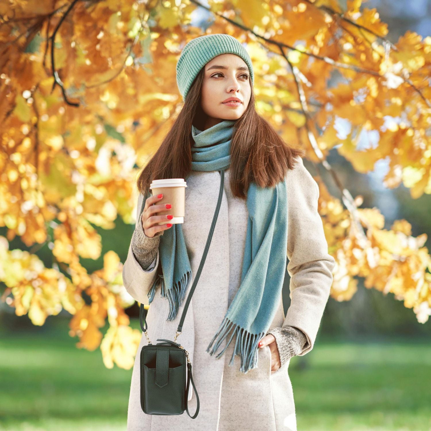 Time And Tru Zip Around Phone Wallet Crossbody