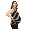 thumbnail image 2 of Paisley Sky Maternity Snap Henley Tank, 2 of 6