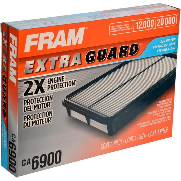 Filtre à air FCA6900 Extra GuardMD de FRAM(MD) Aide à prévenir la réduction de l’accélération et de la puissance du moteur.