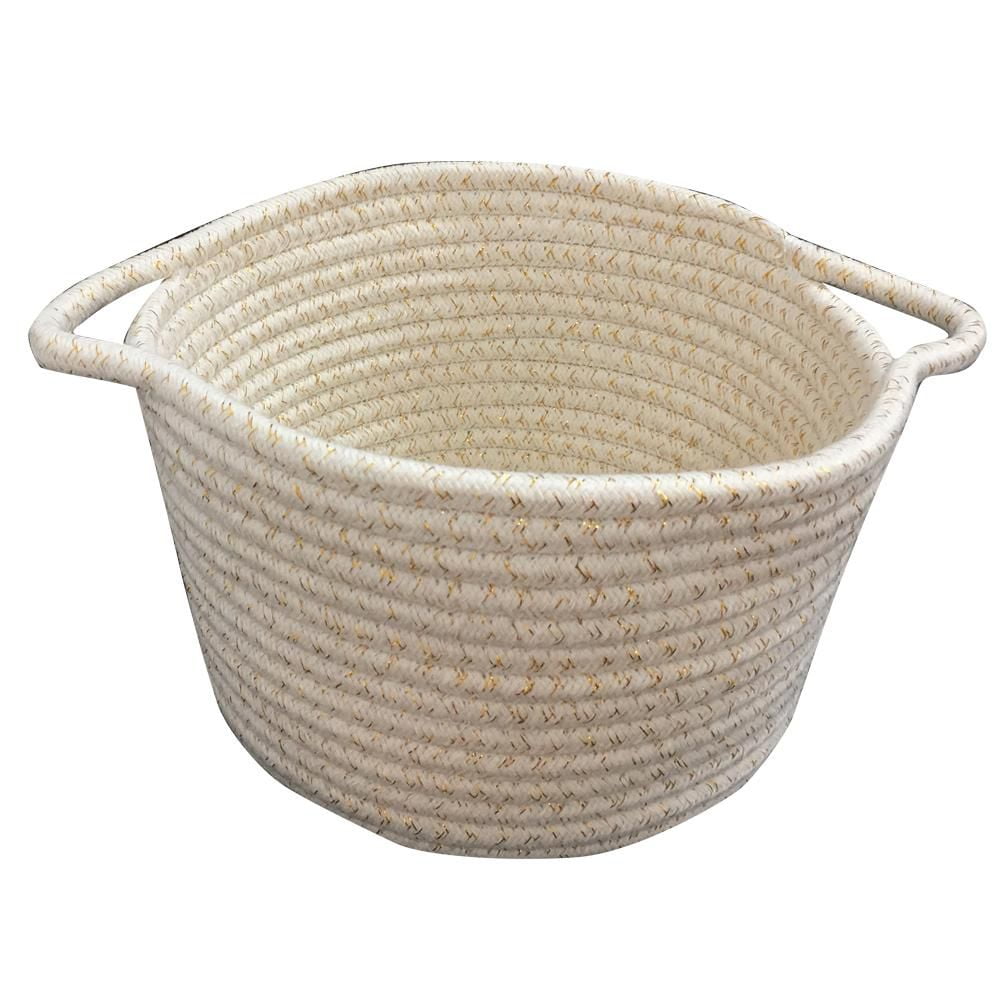 Hometrends White Gboss Basket 