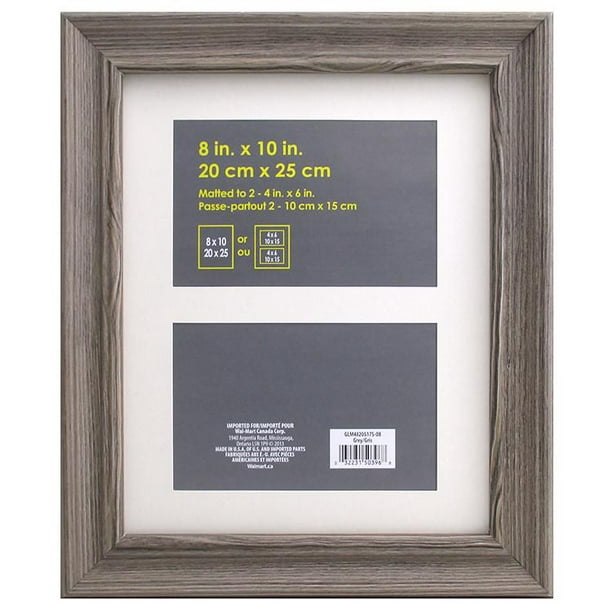 Cadre Sausalito 20.32 x 25.4 cm à 2-10.16 x 15.24 cm gris