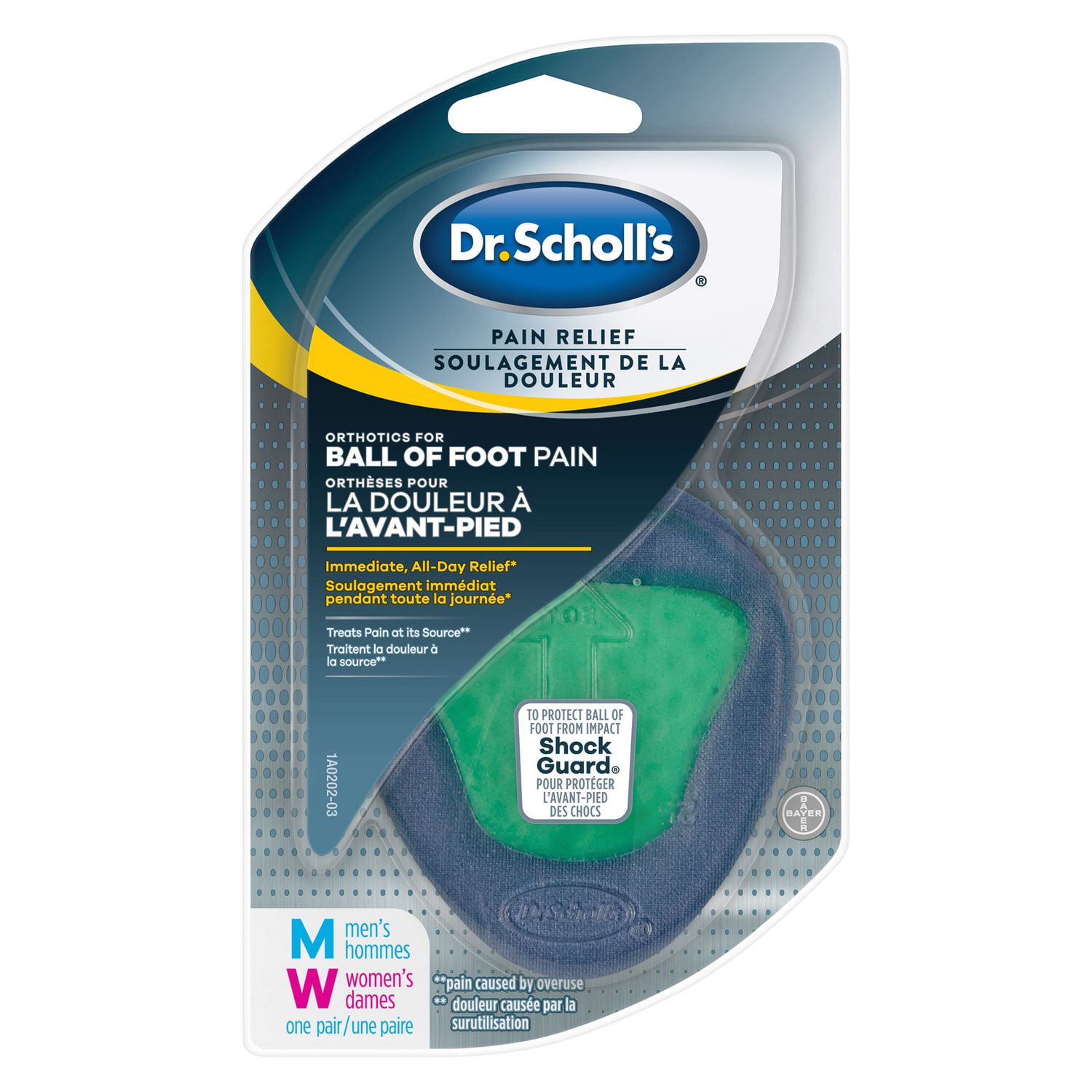 Dr.Scholl's® Pain Relief Orthotics for Ball of Foot Walmart Canada