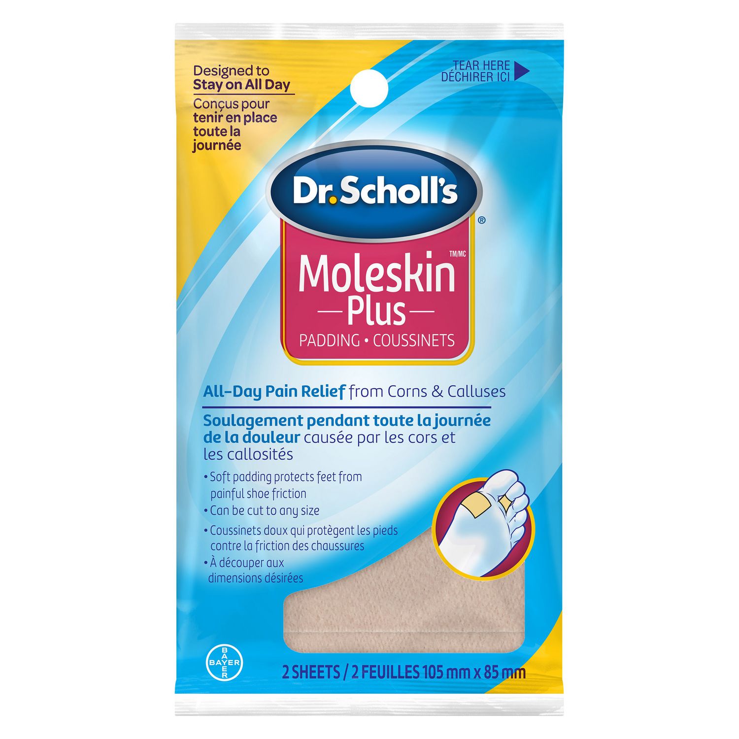 Dr. Scholl’s® Moleskin™ Plus Padding at Walmart.ca Walmart Canada
