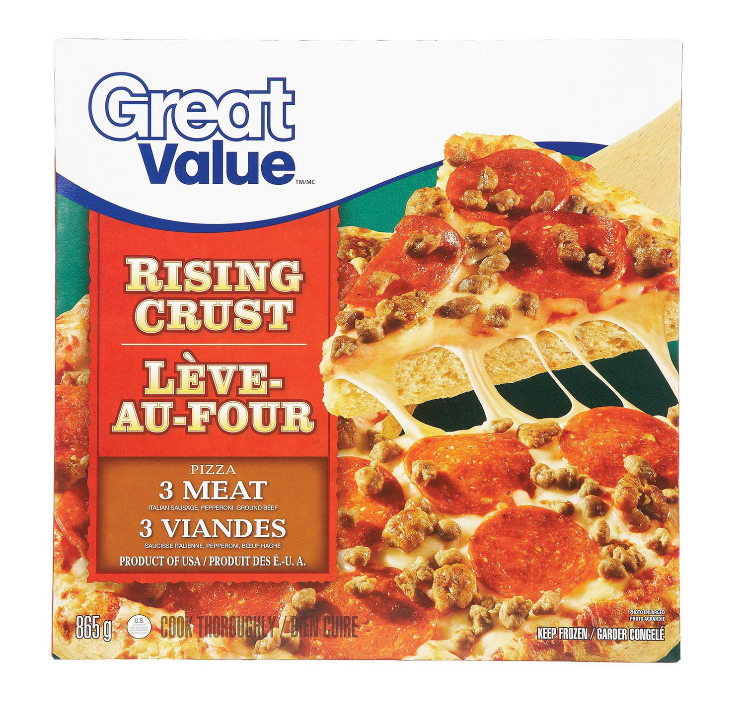 Great Value Rising Crust Three Meat Pizza Walmart Canada