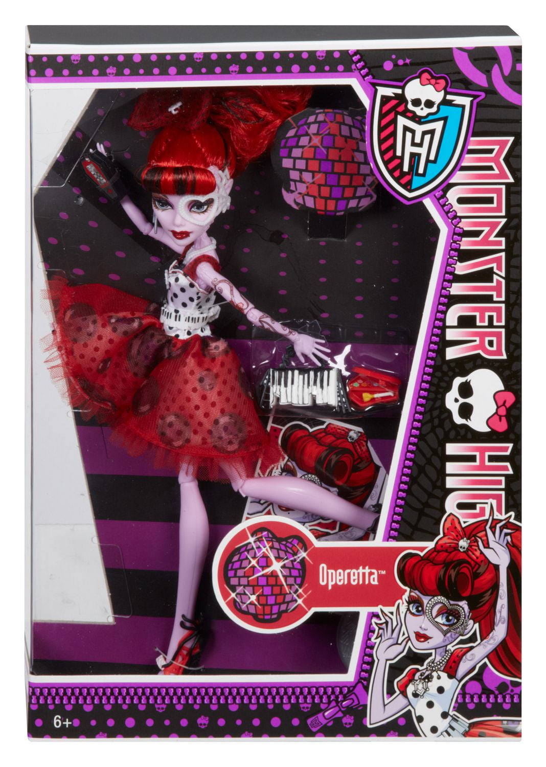 Monster High Dot Dead Gorgeous Operetta with brush and stand ...