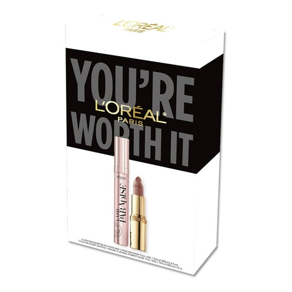 L'Oréal Paris Makeup Gift Set - Lash Paradise Mascara and Lipstick, Holiday Set