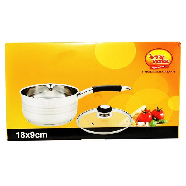 Verka Stainless Steel Milk Pan with lid 18cm Walmart.ca