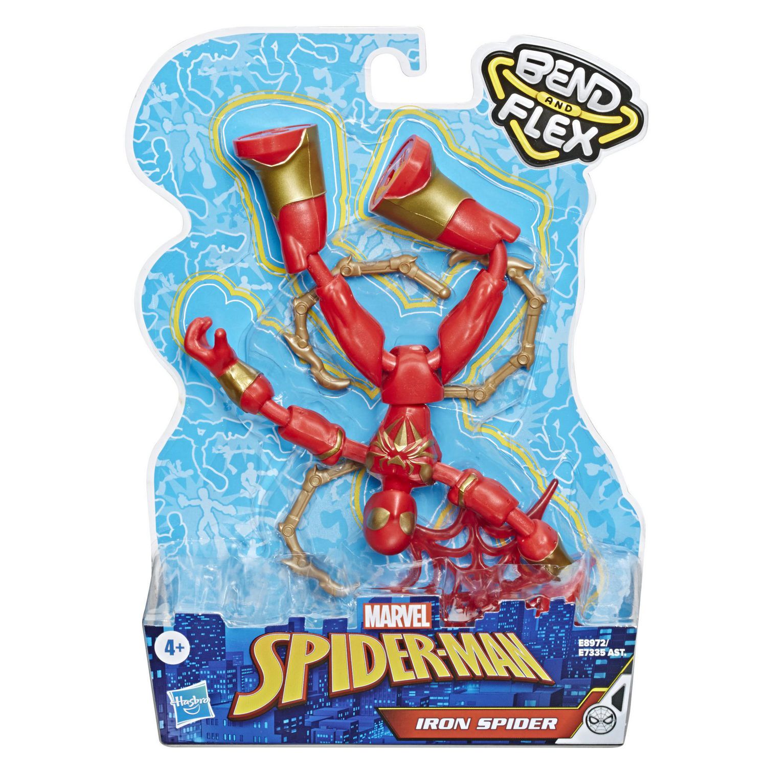 Marvel SpiderMan Bend and Flex Iron Spider Action Figure
