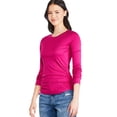 thumbnail image 2 of George Women's Side Ruched Tee, 2 of 6