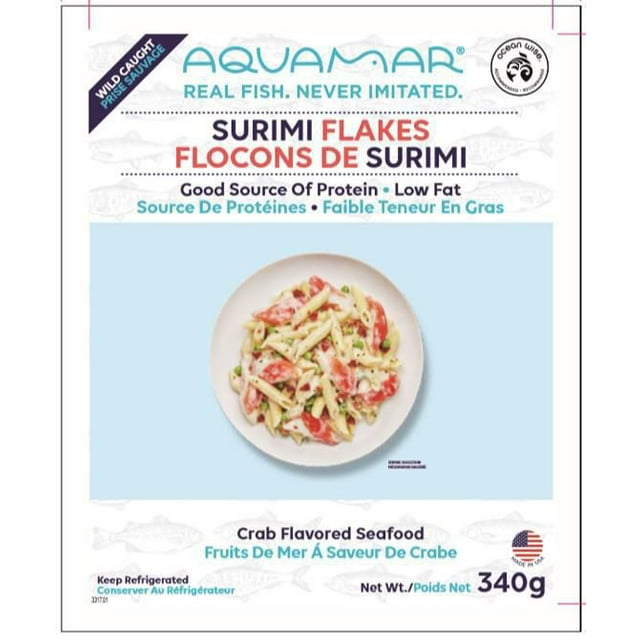 Aquamar Classic Flake Style Surimi 340g, Imitation Crab Flakes