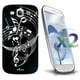 Étui Exian pour Samsung Galaxy S3 à motif de notes de musique - noir – image 1 sur 2